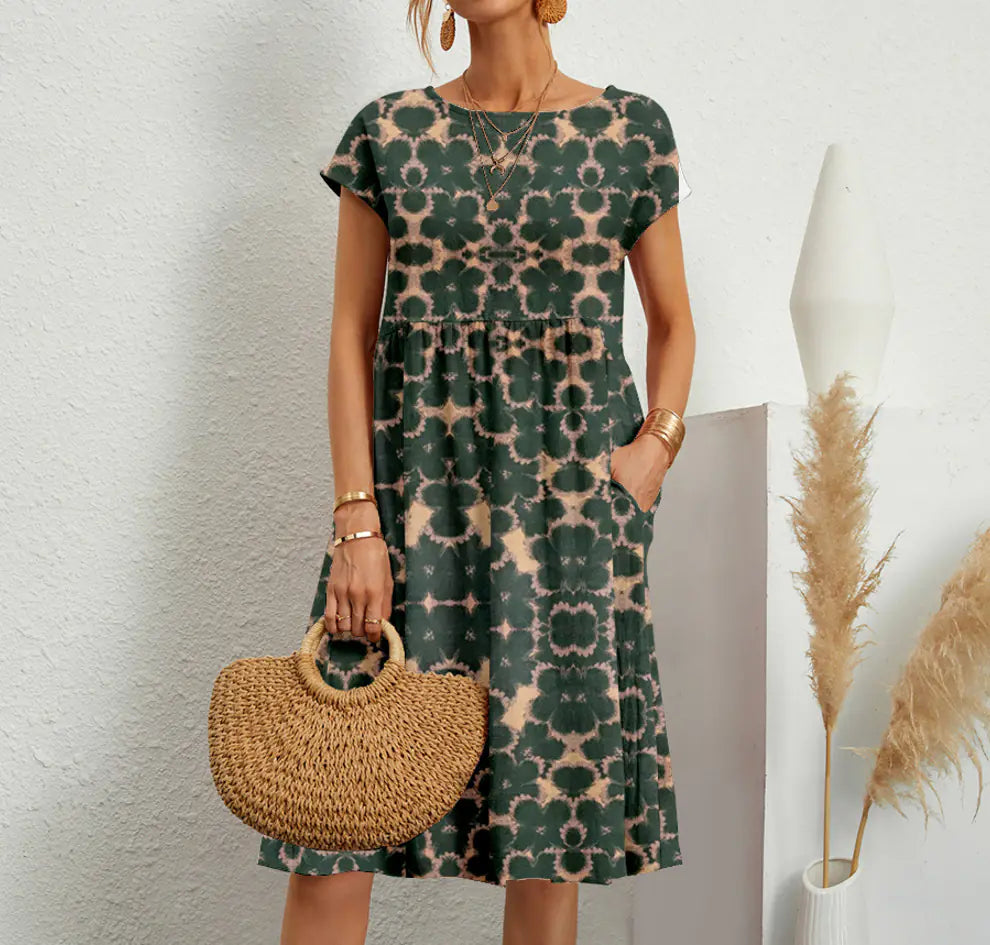 2024 Fashion Women's Loose Cotton Linen Summer Dress