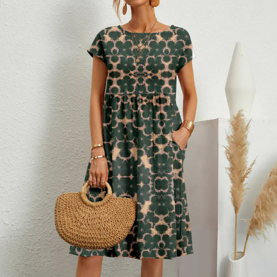 2024 Fashion Women's Loose Cotton Linen Summer Dress