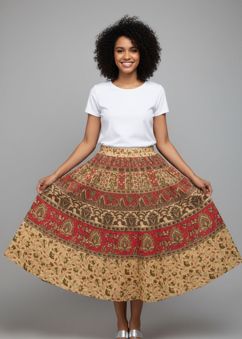 Your New Favorite 3/4 Elephant print Skirt