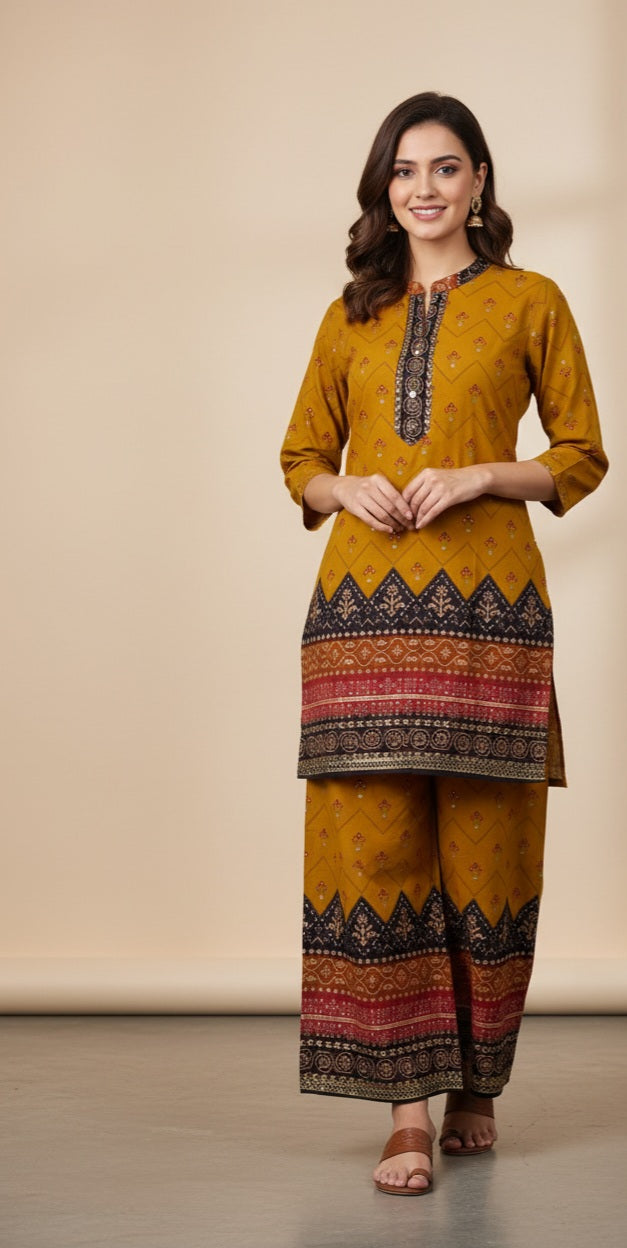 Sundri Cotton Printed Cord Set