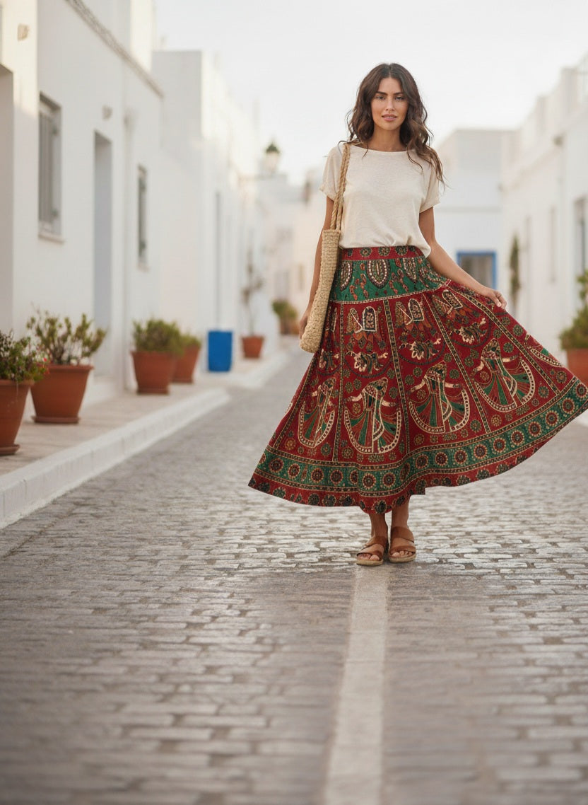 The Jaipuri Wanderer Maxi Skirt