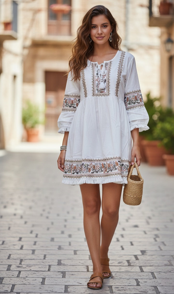 Effortless Bohemian Chic Cotton Dress