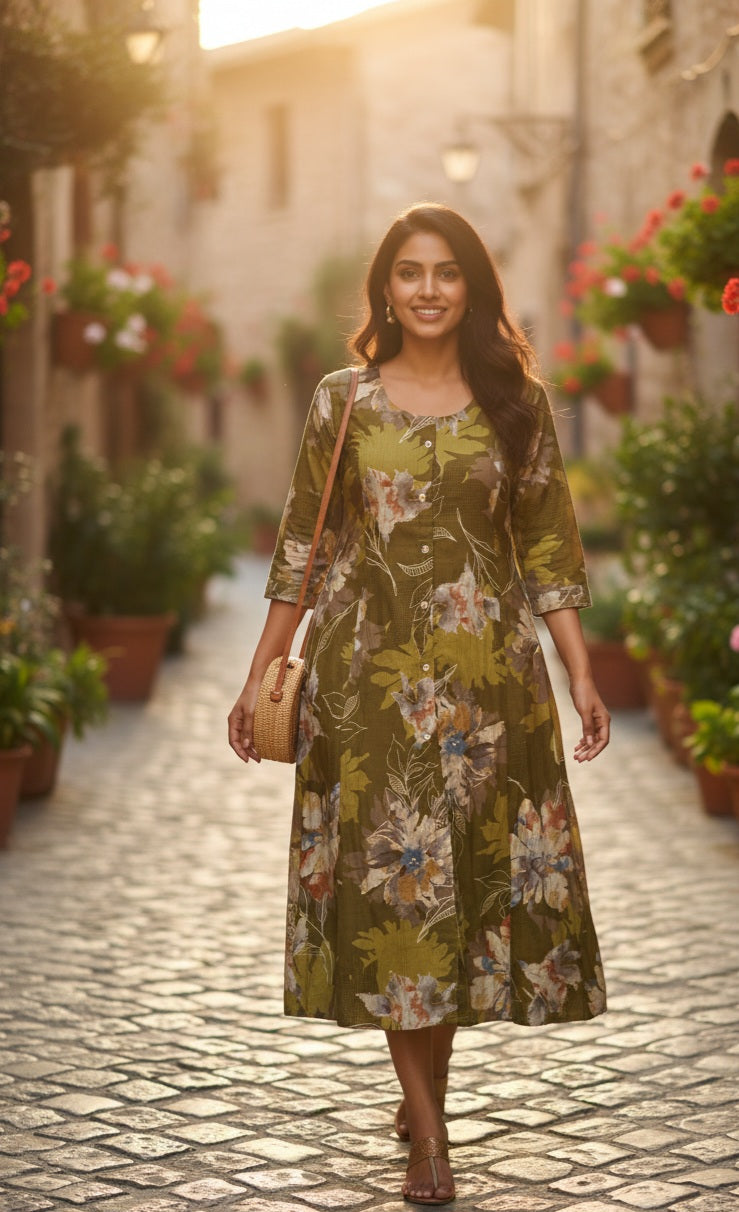 Effortless Elegance: Introducing Our Cotton Silk Midi Dresses