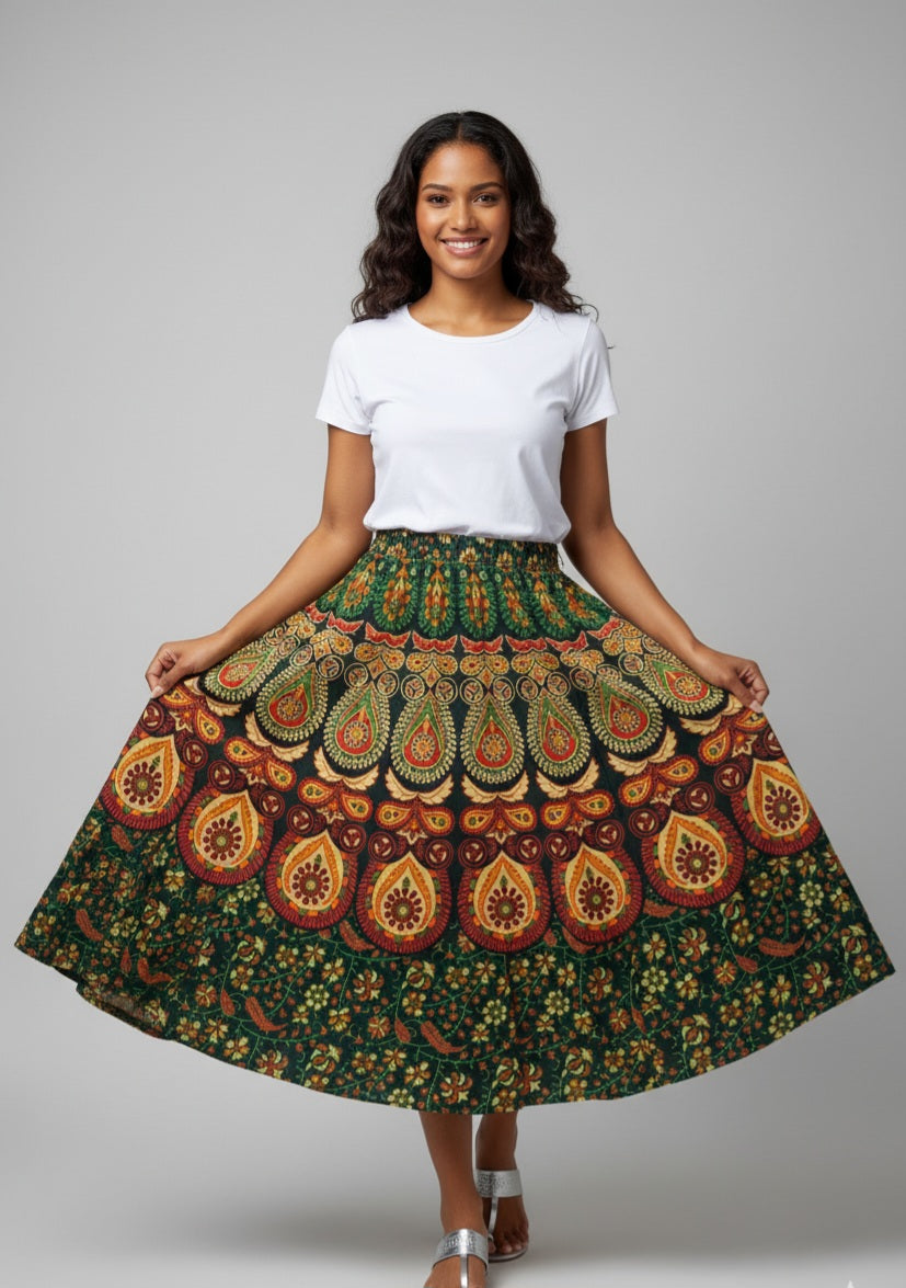 Your New Favorite 3/4 Elephant print Skirt