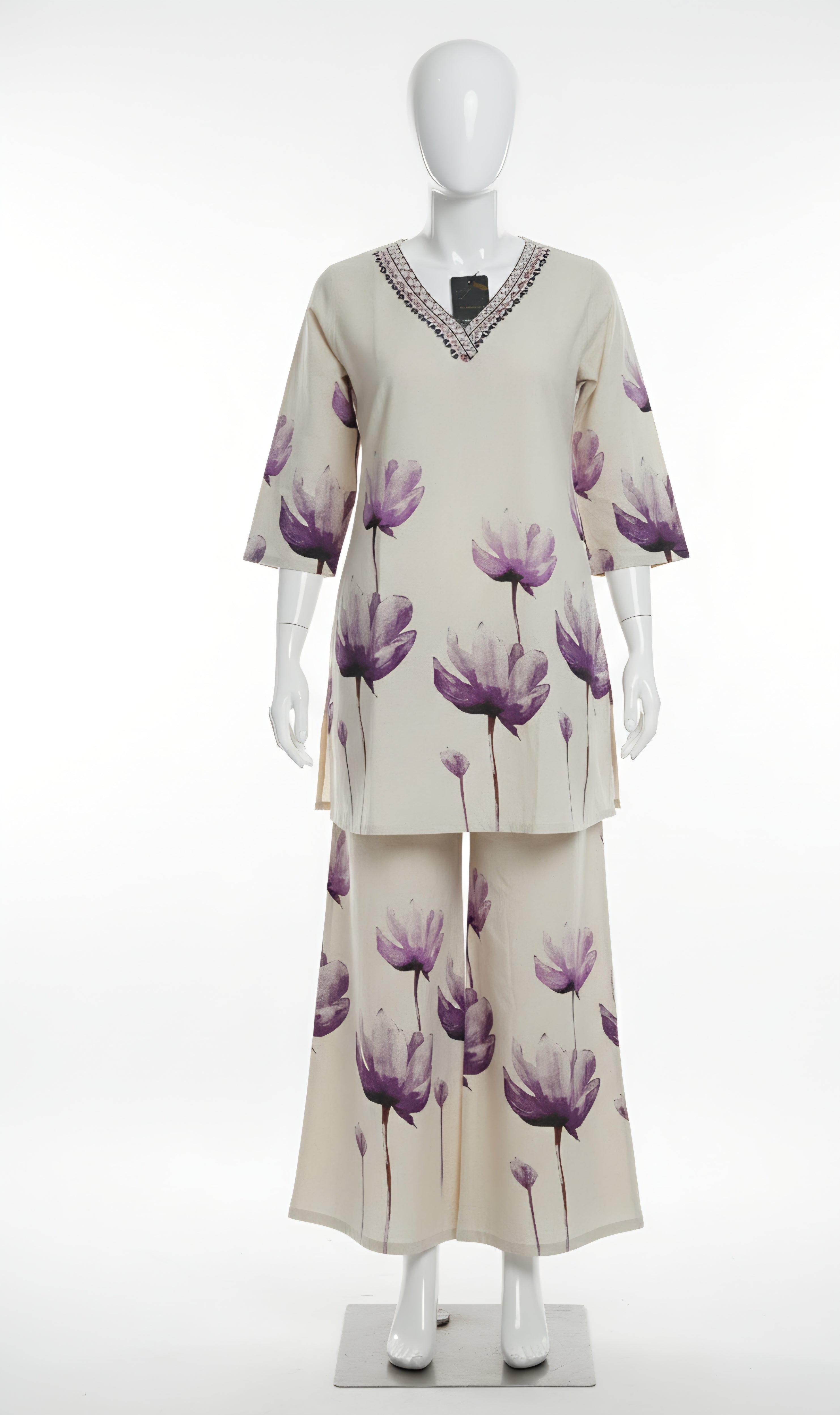 The Amethyst Bloom Cord Set: Artistic Style & Supreme Comfort